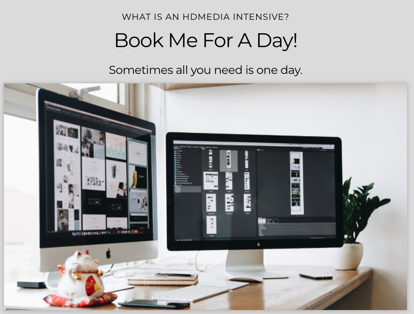 HDMedia Intensive Book me for a day